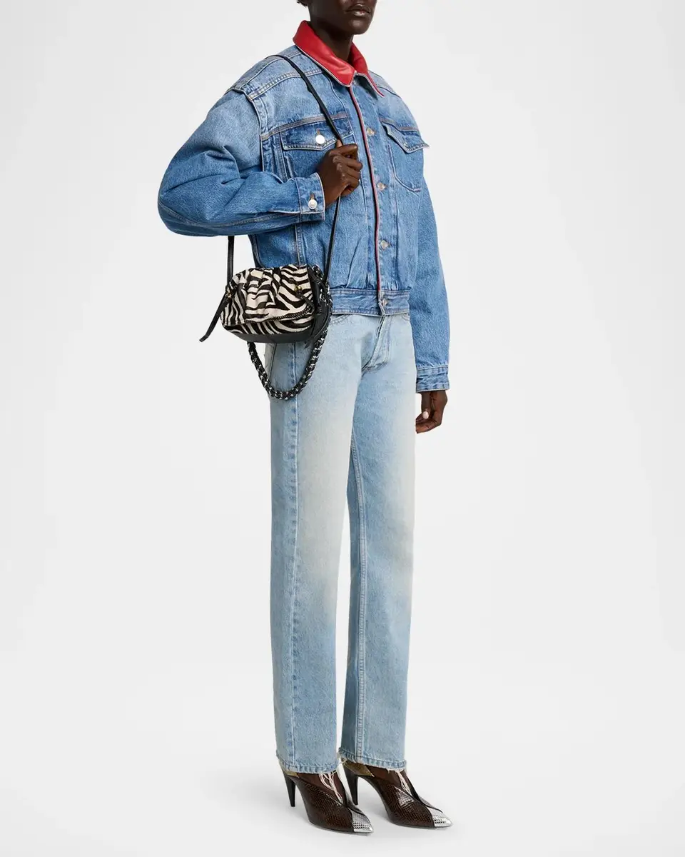 Isabel Marant Bolton Extra-Small Zebra-Print Calf Hair & Leather Shoulder Bag | Thumbnail 5 Isabel Marant Bolton Extra-Small Zebra-Print Calf Hair & Leather Shoulder Bag | Thumbnail 5