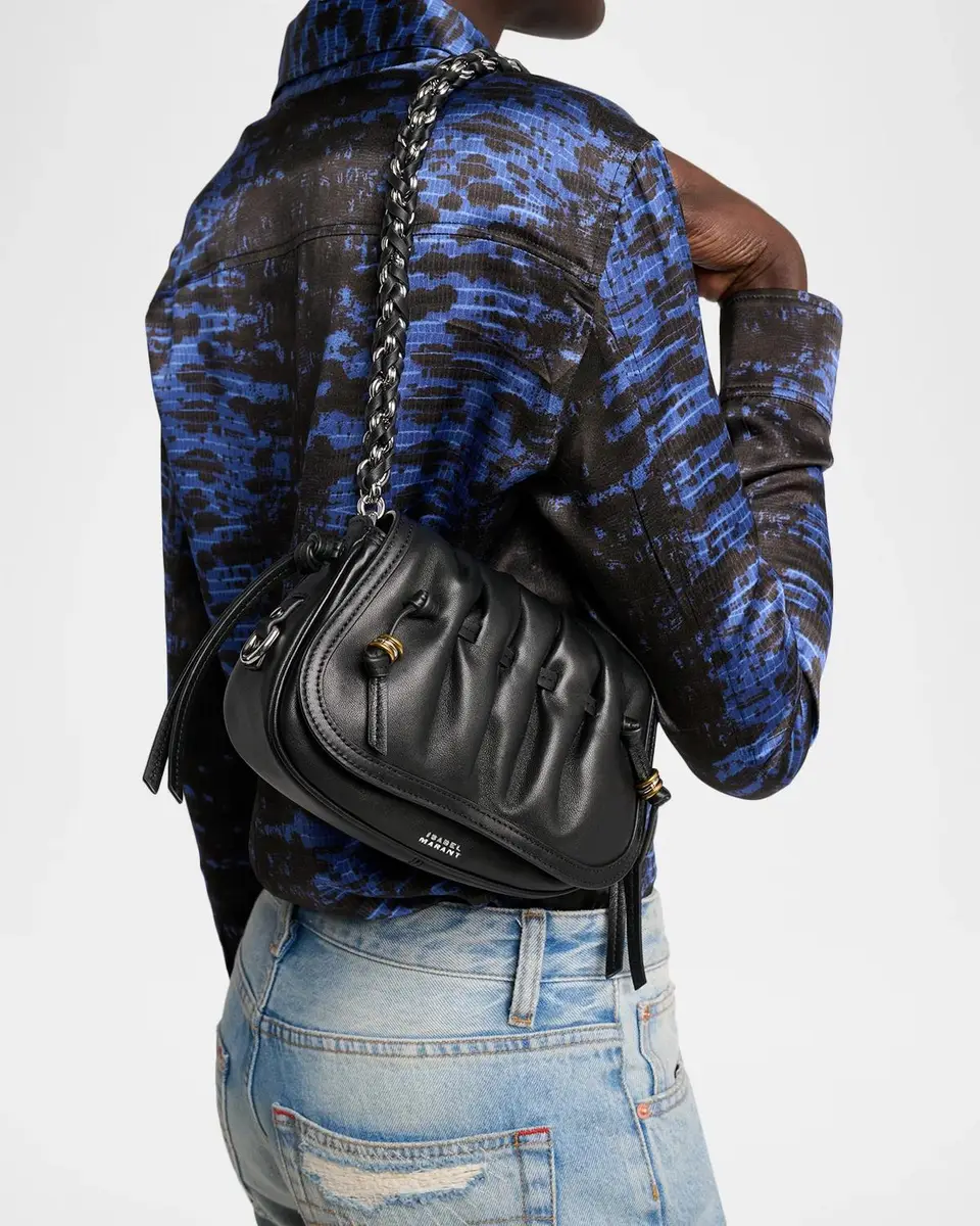Isabel Marant Bolton XS Ruched Padded Leather Shoulder Bag | Thumbnail 2