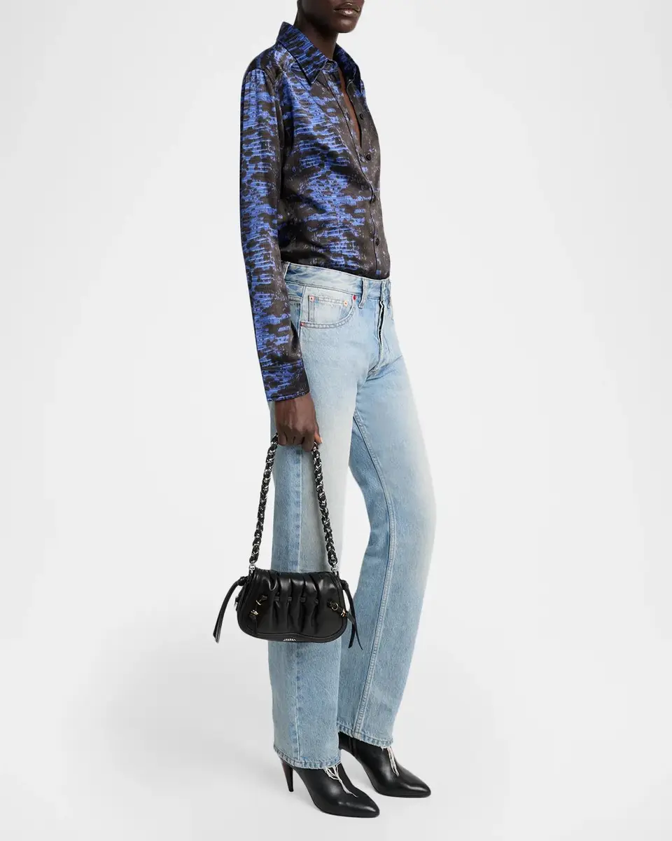 Isabel Marant Bolton XS Ruched Padded Leather Shoulder Bag | Thumbnail 5