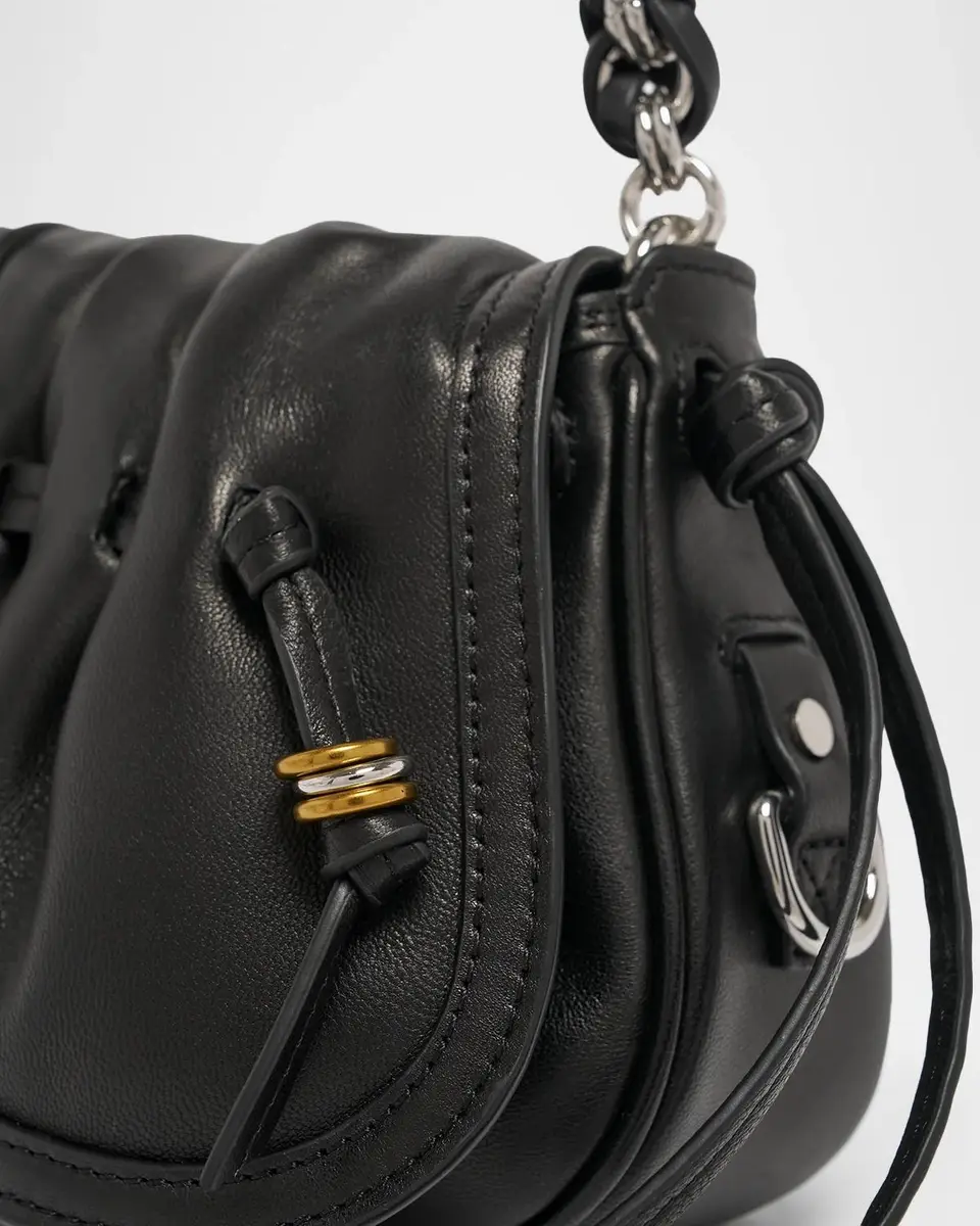 Isabel Marant Bolton XS Ruched Padded Leather Shoulder Bag | Thumbnail 6