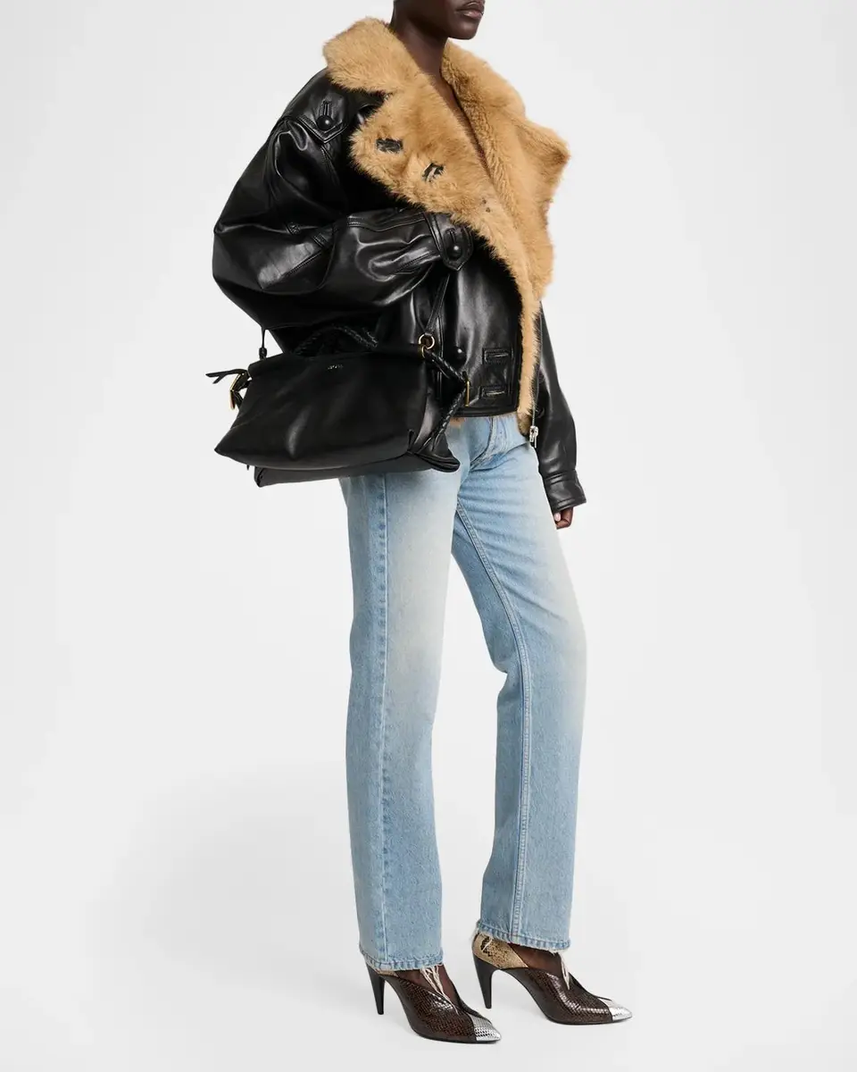 Isabel Marant Pipa Puffy Leather Top-Handle Bag | Thumbnail 5