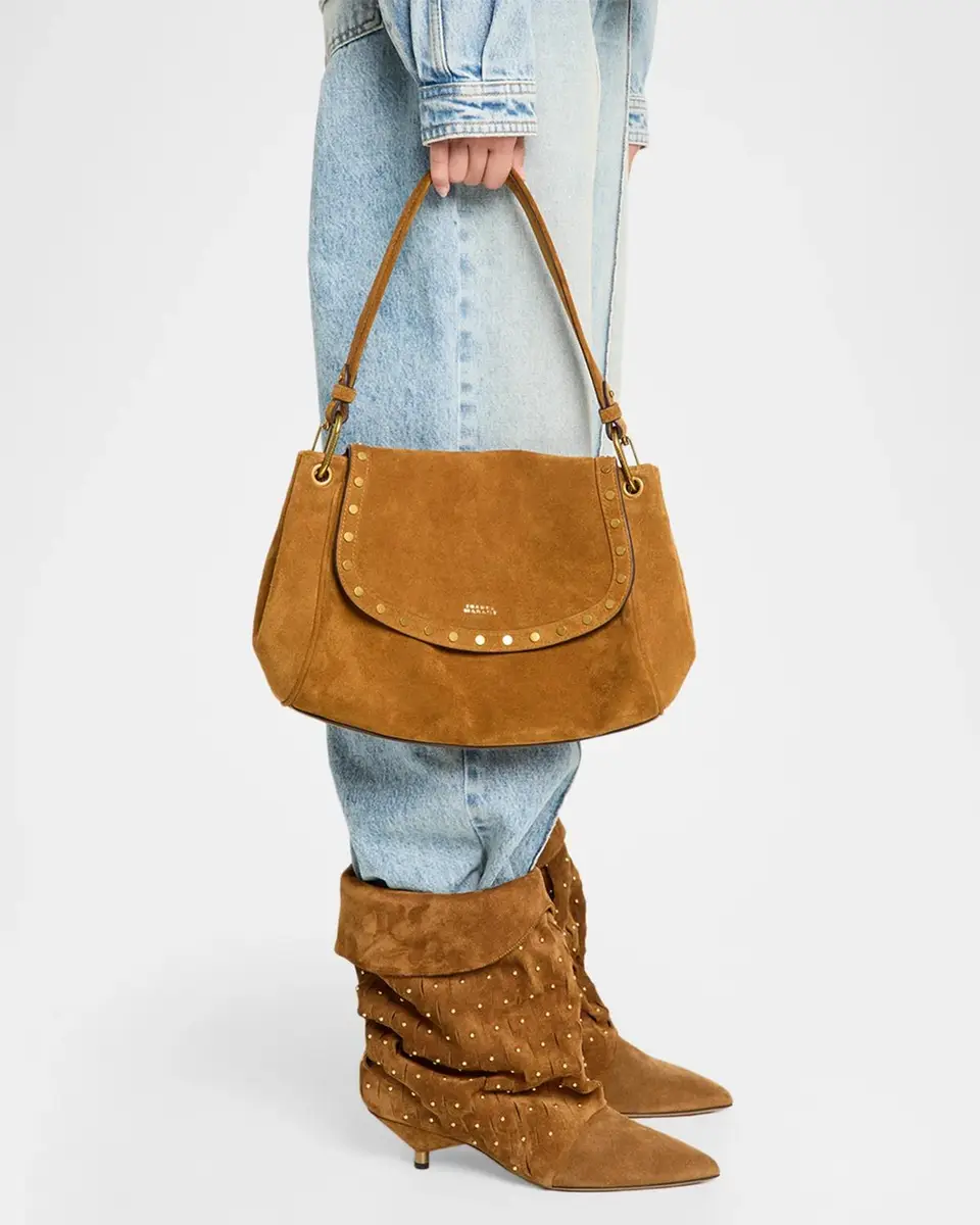 Isabel Marant Chany Studded Suede Shoulder Bag | Thumbnail 2 Isabel Marant Chany Studded Suede Shoulder Bag | Thumbnail 2
