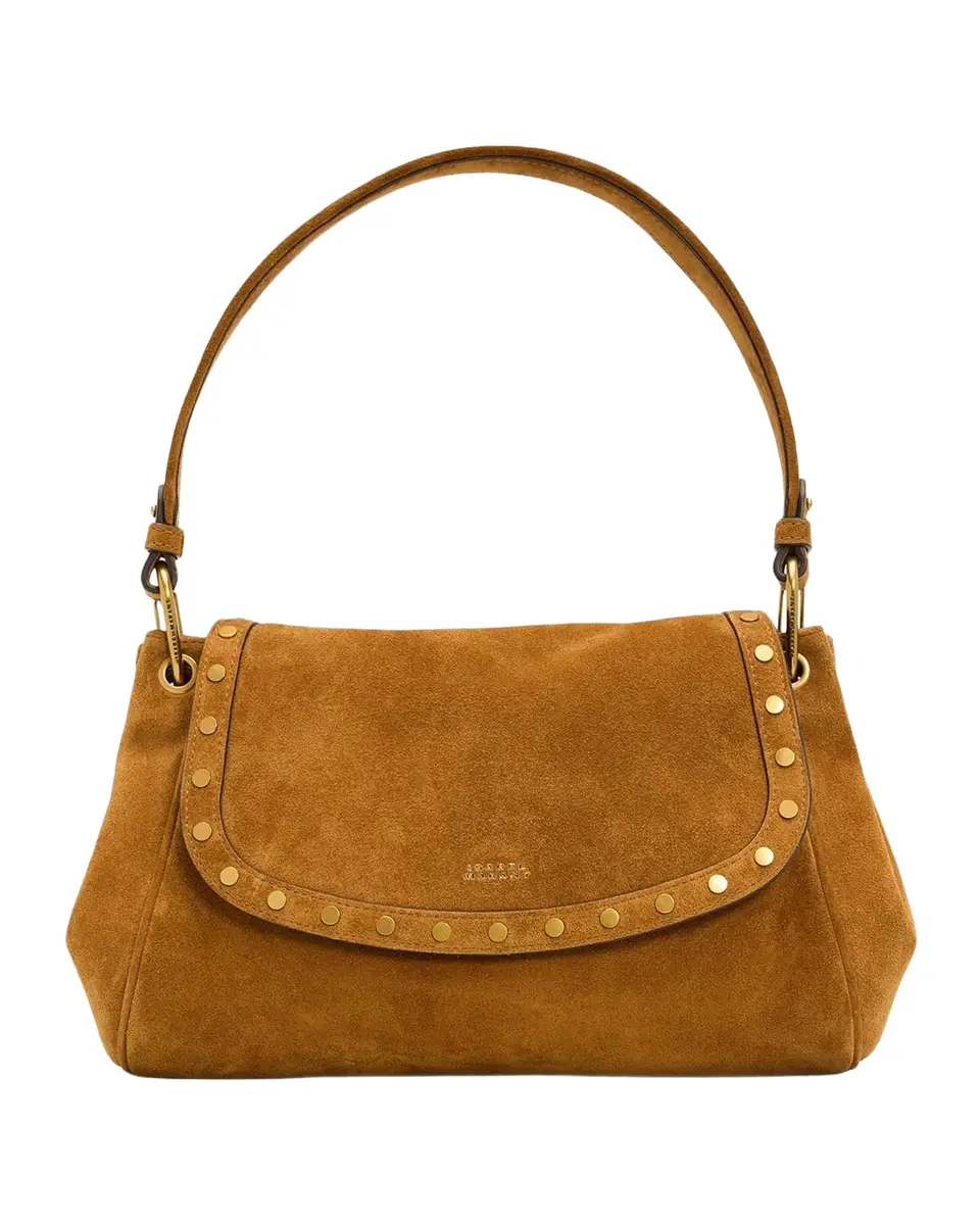 Isabel Marant Chany Studded Suede Shoulder Bag