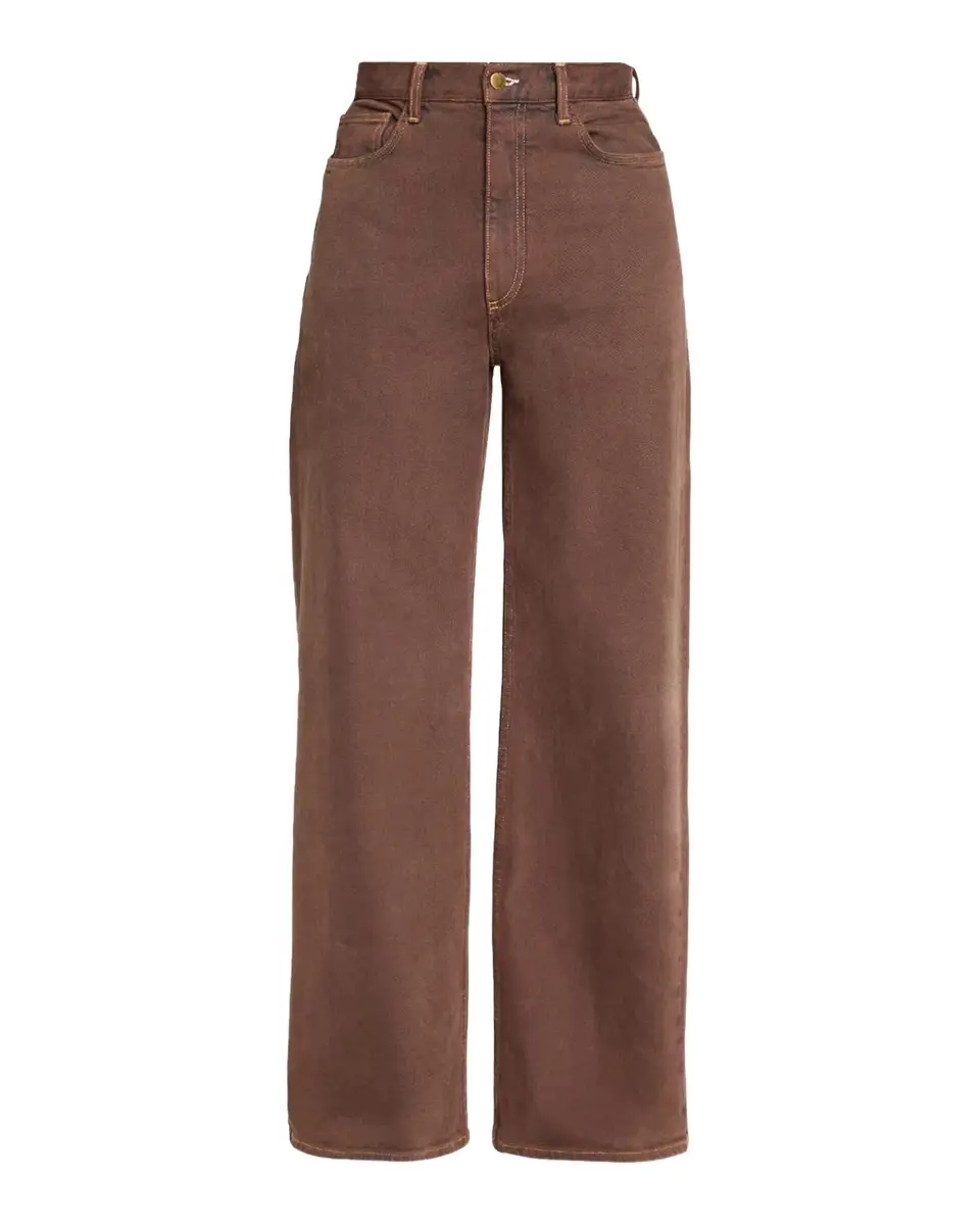 Sanderlak Men's Garment-Dyed Wide-Leg Jeans