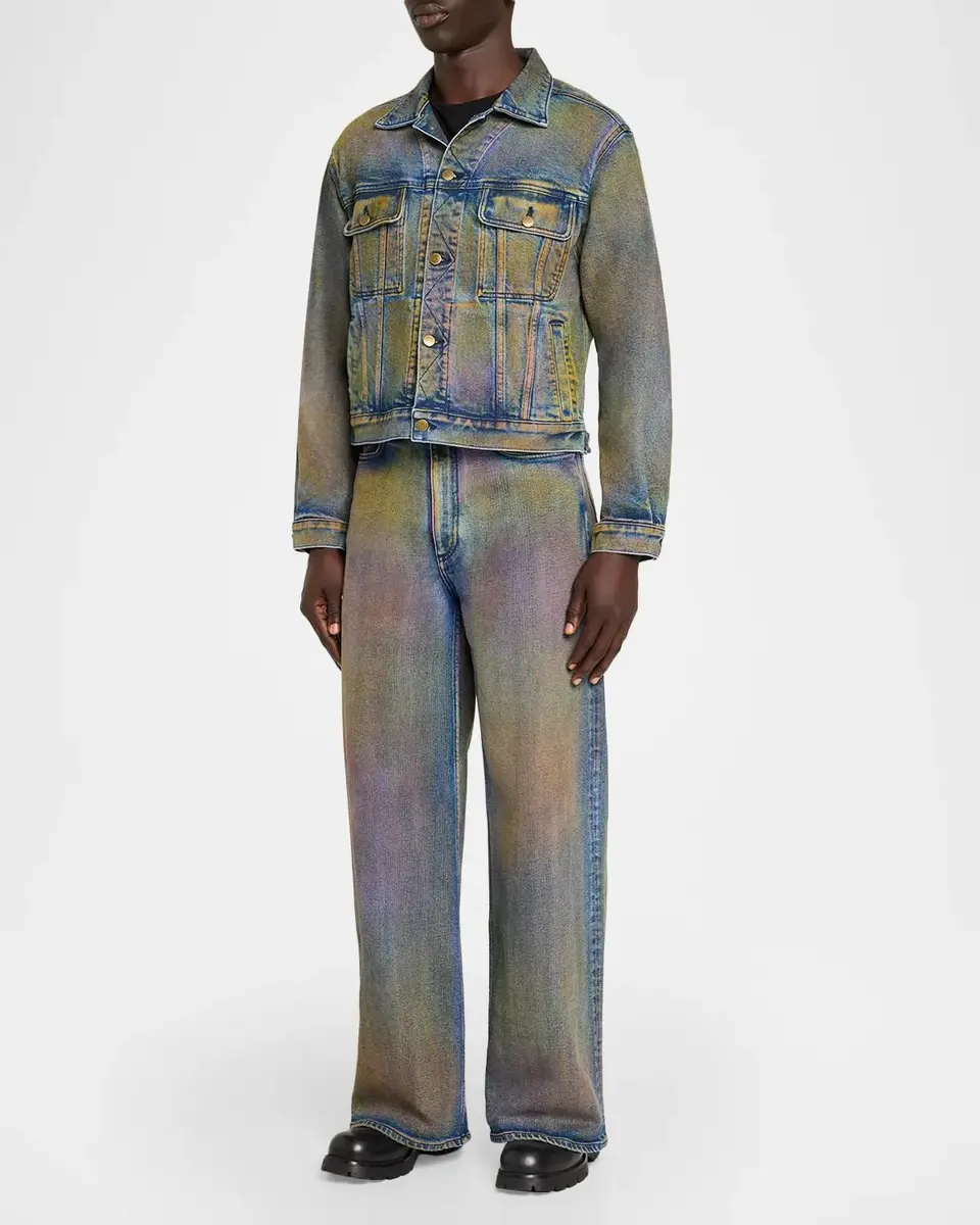 Sanderlak Men's Multi-Paint Jean Jacket | Thumbnail 2 Sanderlak Men's Multi-Paint Jean Jacket | Thumbnail 2