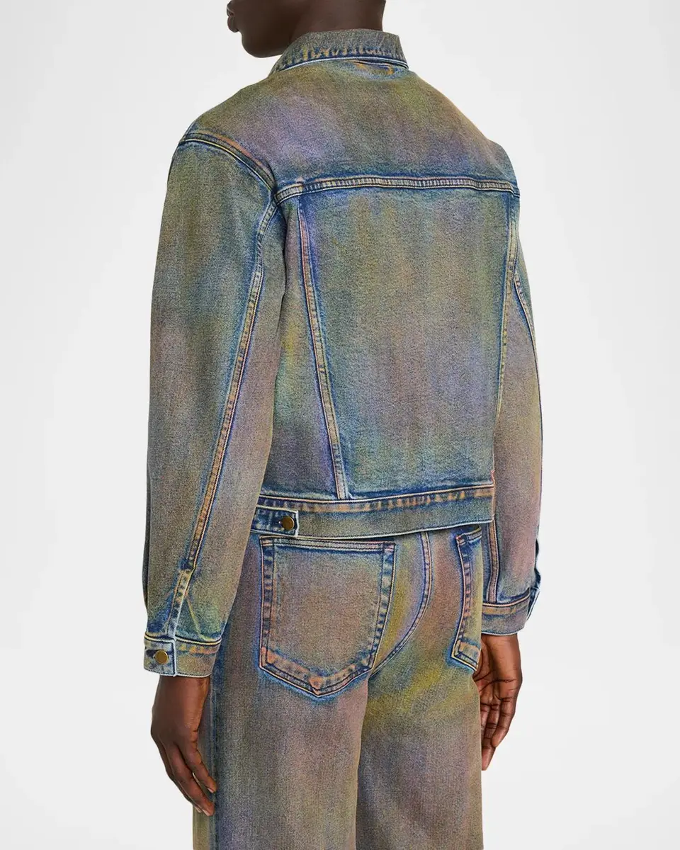 Sanderlak Men's Multi-Paint Jean Jacket | Thumbnail 3 Sanderlak Men's Multi-Paint Jean Jacket | Thumbnail 3