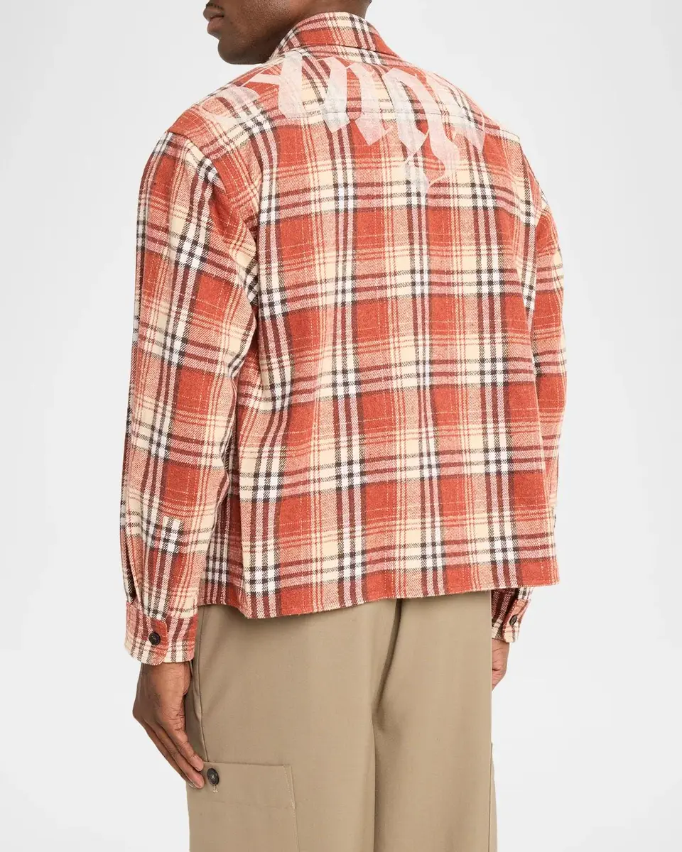 Palm Angels Men's Big Neck Logo Loose Overshirt | Thumbnail 3
