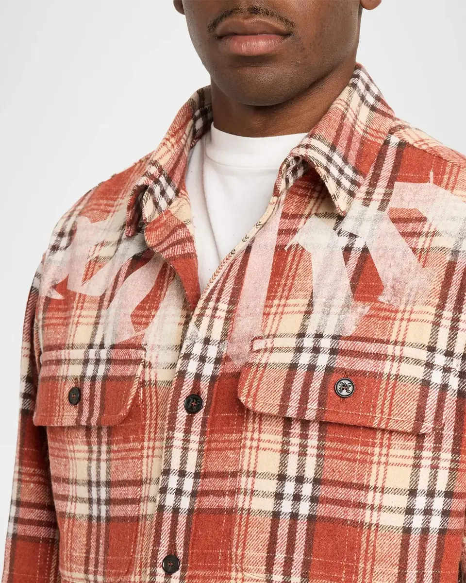 Palm Angels Men's Big Neck Logo Loose Overshirt | Thumbnail 5