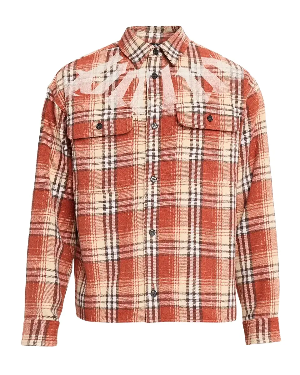 Palm Angels Men's Big Neck Logo Loose Overshirt