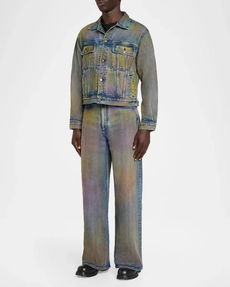 Sanderlak Men's Garment-Dyed Wide-Leg Jeans | Thumbnail 2