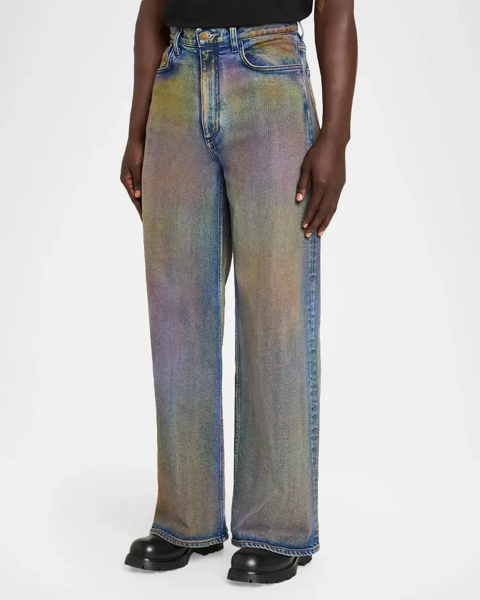 Sanderlak Men's Garment-Dyed Wide-Leg Jeans | Thumbnail 4