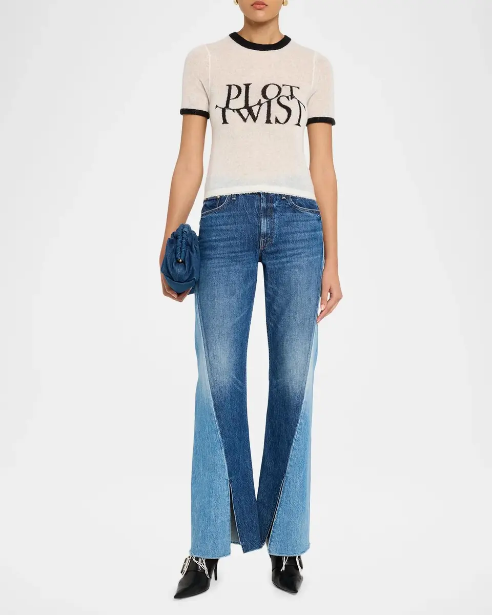 Mother Bookie Slit Twist Wide-Leg Jeans | Thumbnail 2 Mother Bookie Slit Twist Wide-Leg Jeans | Thumbnail 2