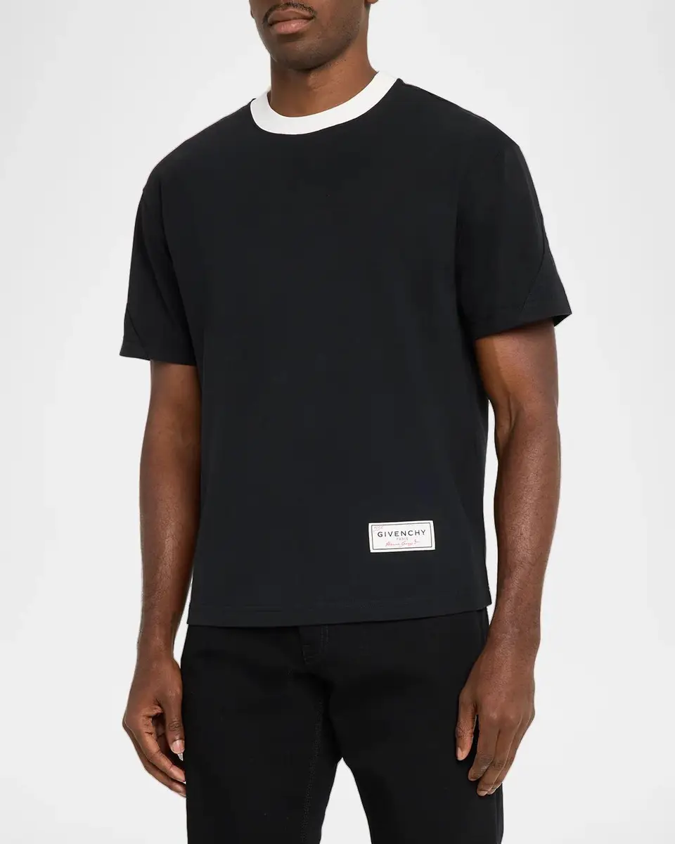 Givenchy Men's Couture Seam Cotton T-Shirt | Thumbnail 4 Givenchy Men's Couture Seam Cotton T-Shirt | Thumbnail 4