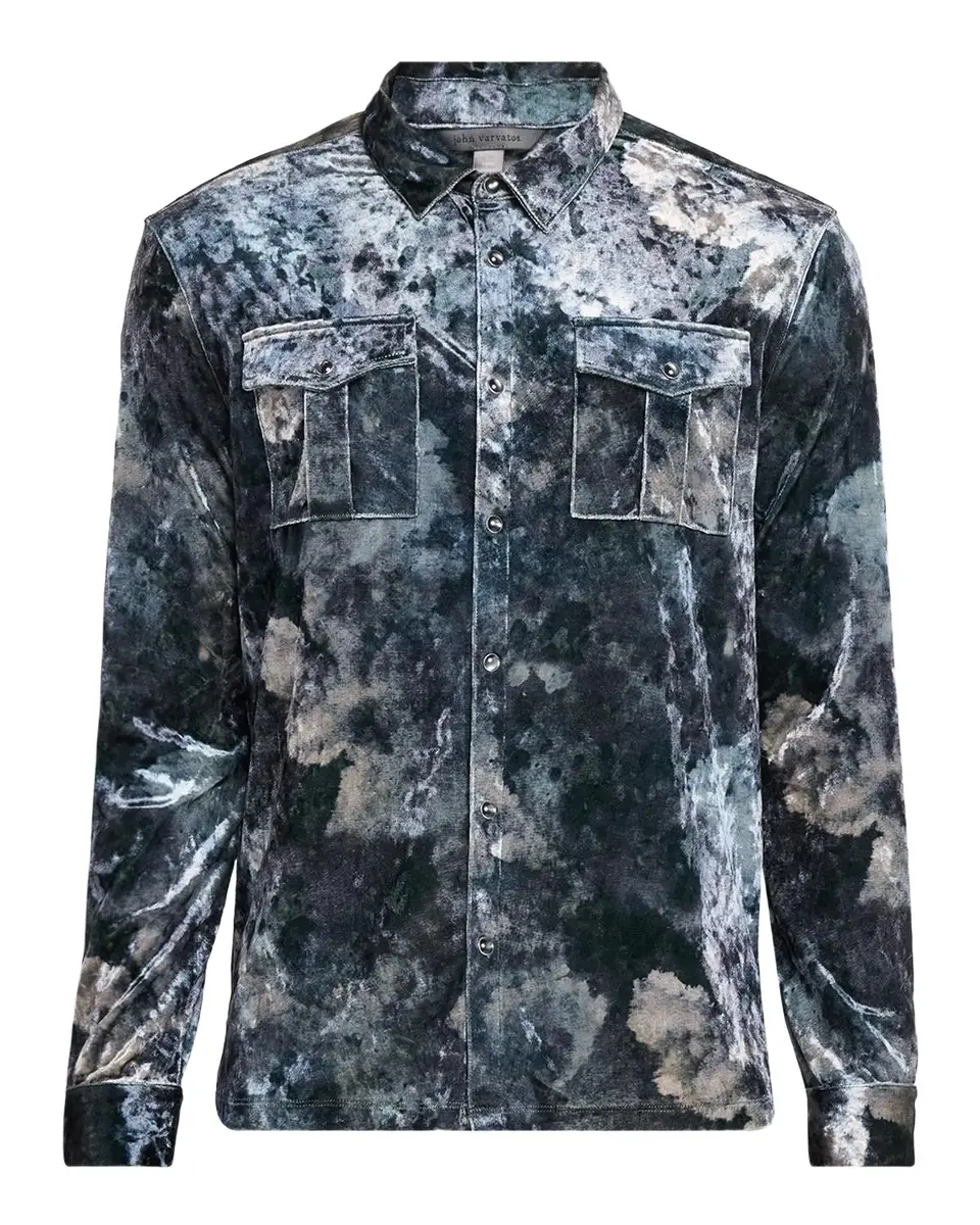 Men's Printed Velvet Shirt Men's Printed Velvet Shirt