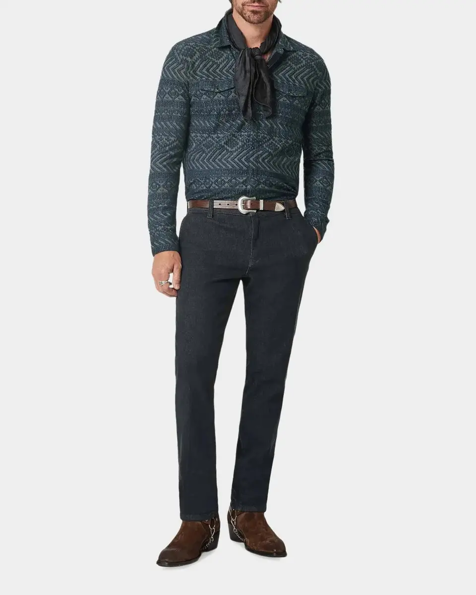 JOHN VARVATOS Men's Glover Textured Western Shirt | Thumbnail 2 JOHN VARVATOS Men's Glover Textured Western Shirt | Thumbnail 2