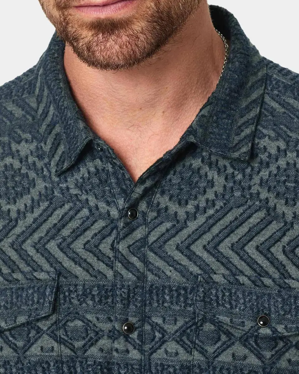 JOHN VARVATOS Men's Glover Textured Western Shirt | Thumbnail 3 JOHN VARVATOS Men's Glover Textured Western Shirt | Thumbnail 3