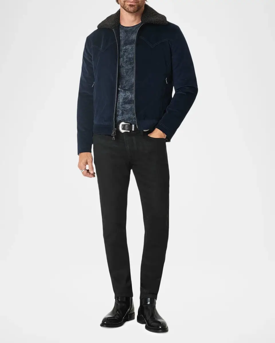 JOHN VARVATOS Men's Parson Long-Sleeve Printed Cotton Top | Thumbnail 2 JOHN VARVATOS Men's Parson Long-Sleeve Printed Cotton Top | Thumbnail 2