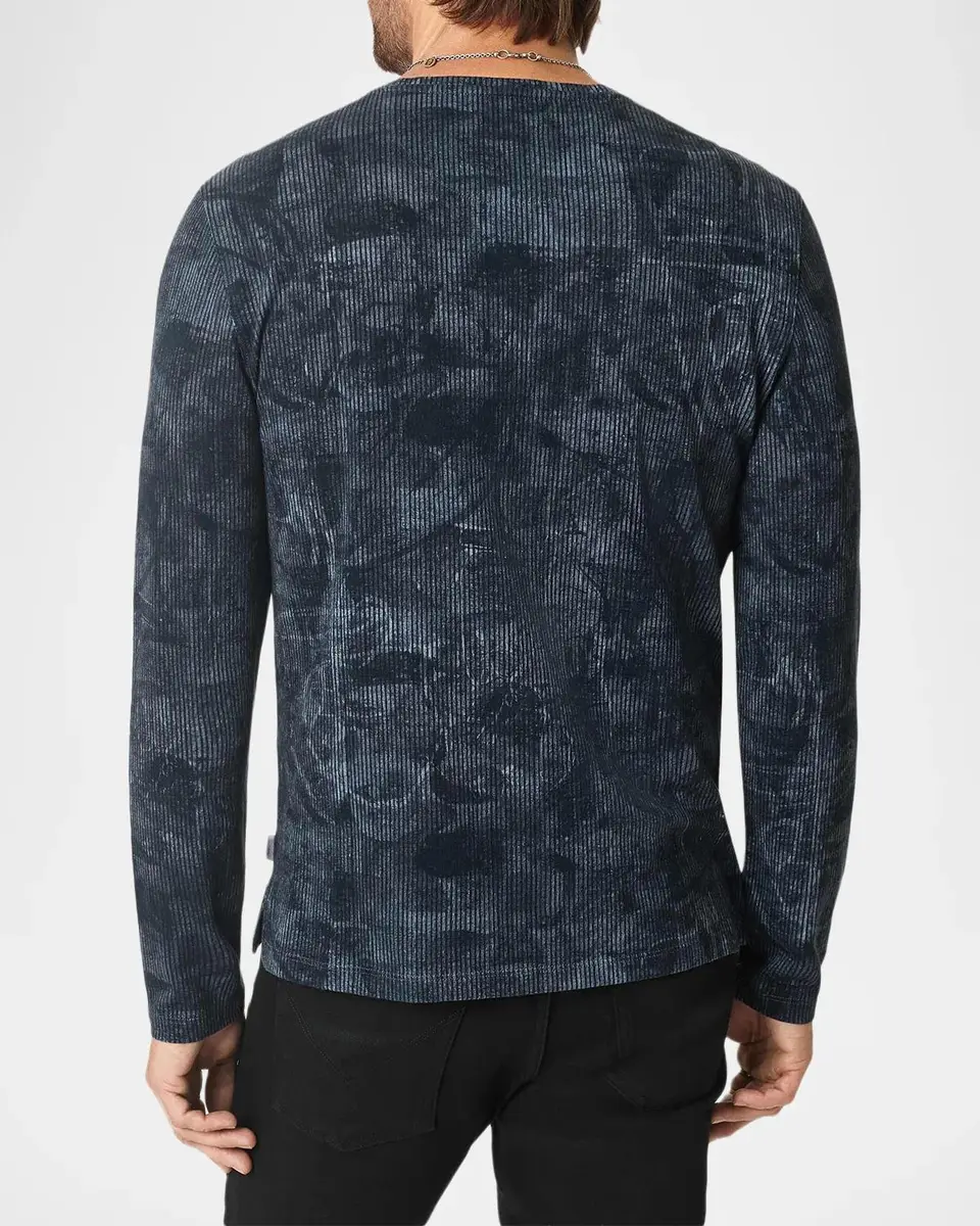 JOHN VARVATOS Men's Parson Long-Sleeve Printed Cotton Top | Thumbnail 3 JOHN VARVATOS Men's Parson Long-Sleeve Printed Cotton Top | Thumbnail 3