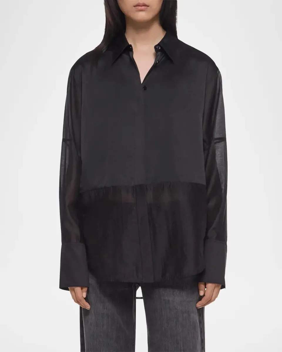 Helmut Lang Silk-Blend Shirt | Thumbnail 3 Helmut Lang Silk-Blend Shirt | Thumbnail 3