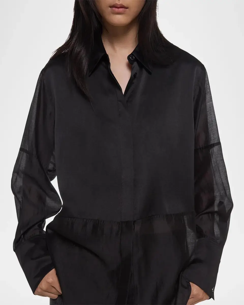 Helmut Lang Silk-Blend Shirt | Thumbnail 4 Helmut Lang Silk-Blend Shirt | Thumbnail 4