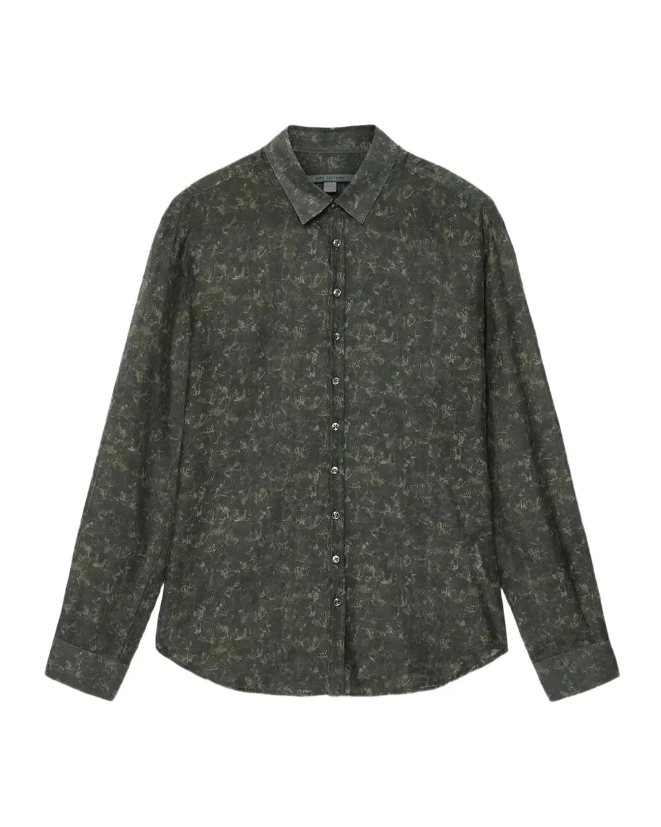 JOHN VARVATOS Men's Bucks Cotton-Silk-Blend Shirt