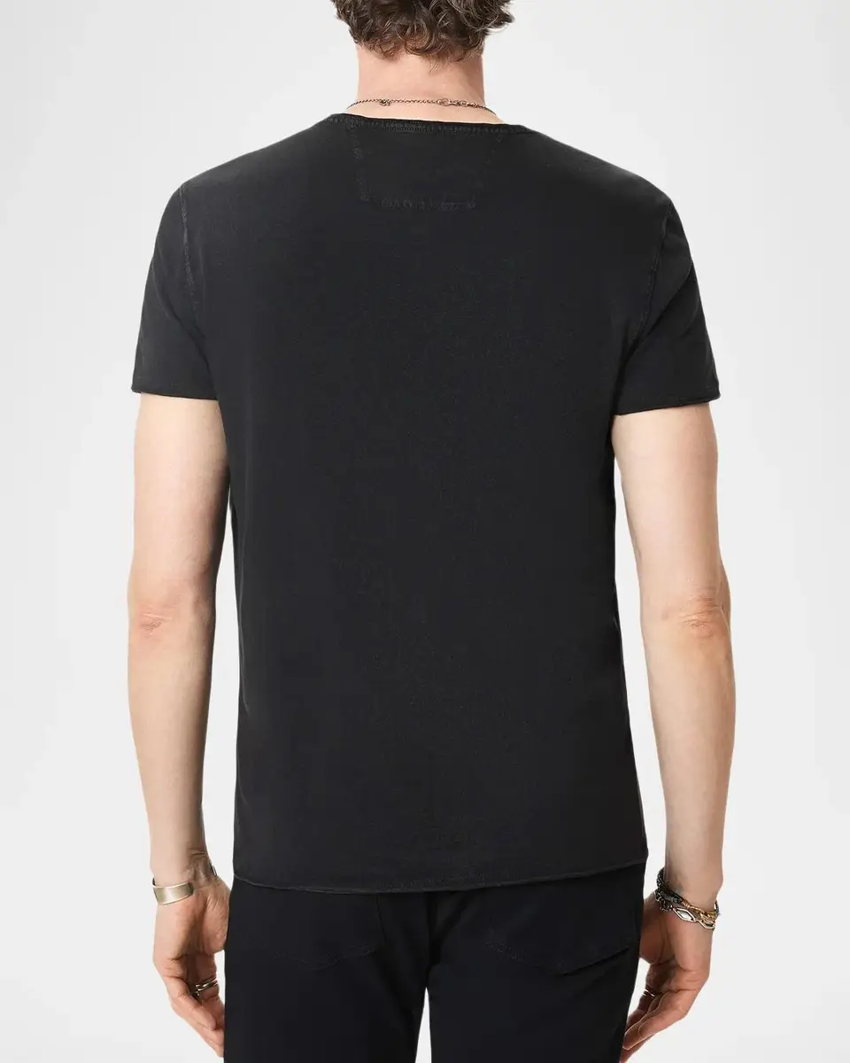 JOHN VARVATOS Men's Skull Graphic Raw-Edge T-Shirt | Thumbnail 3