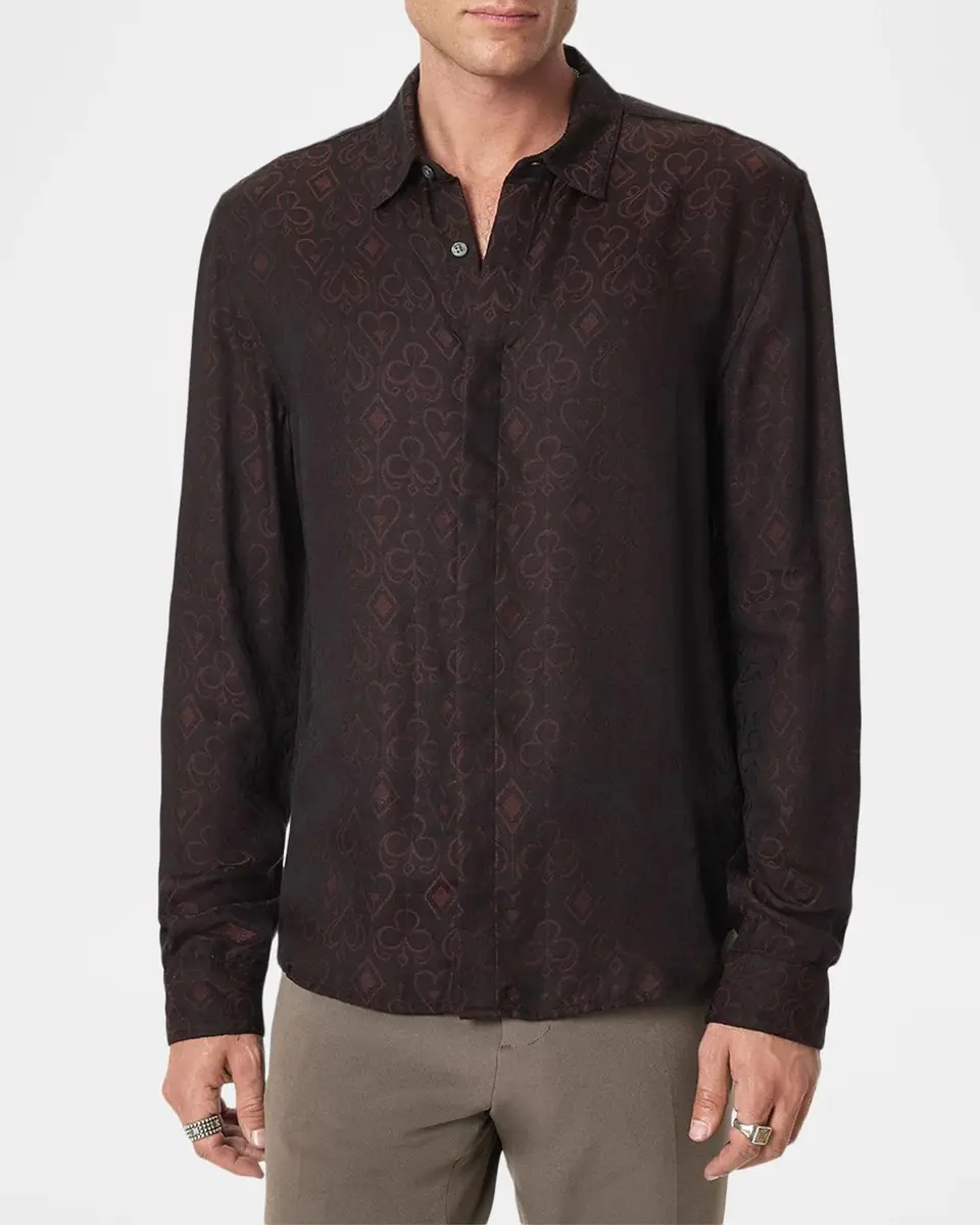 JOHN VARVATOS Men's Rodney Card Suits Shirt | Thumbnail 4 JOHN VARVATOS Men's Rodney Card Suits Shirt | Thumbnail 4