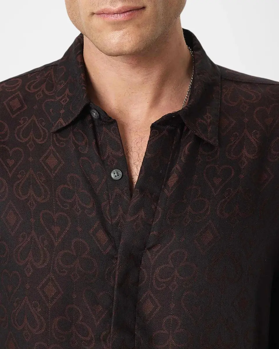 JOHN VARVATOS Men's Rodney Card Suits Shirt | Thumbnail 5 JOHN VARVATOS Men's Rodney Card Suits Shirt | Thumbnail 5