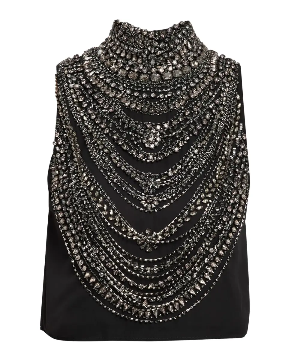Yun Draped Crystal Tank Top Yun Draped Crystal Tank Top