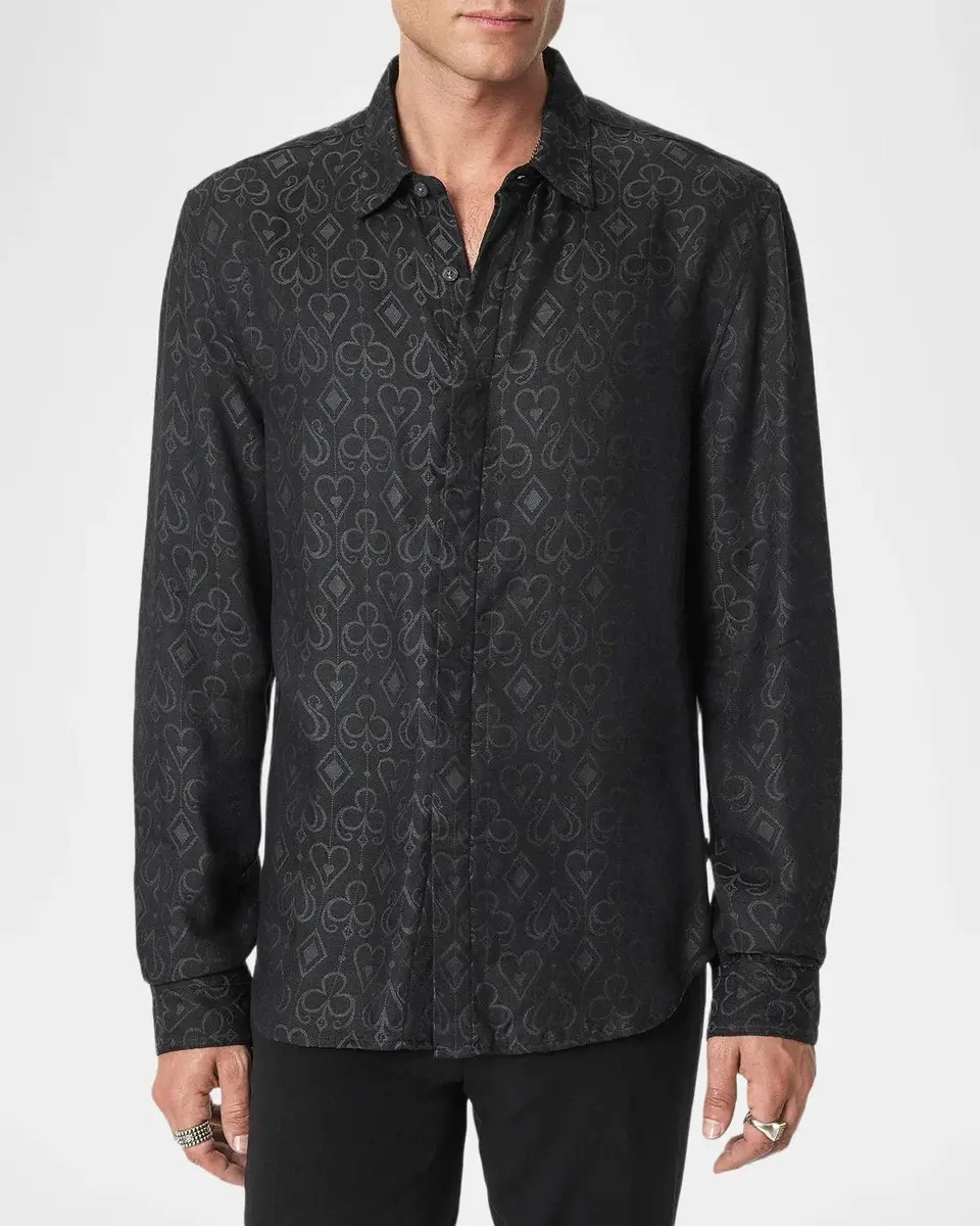 JOHN VARVATOS Men's Rodney Card Suits Shirt | Thumbnail 4 JOHN VARVATOS Men's Rodney Card Suits Shirt | Thumbnail 4