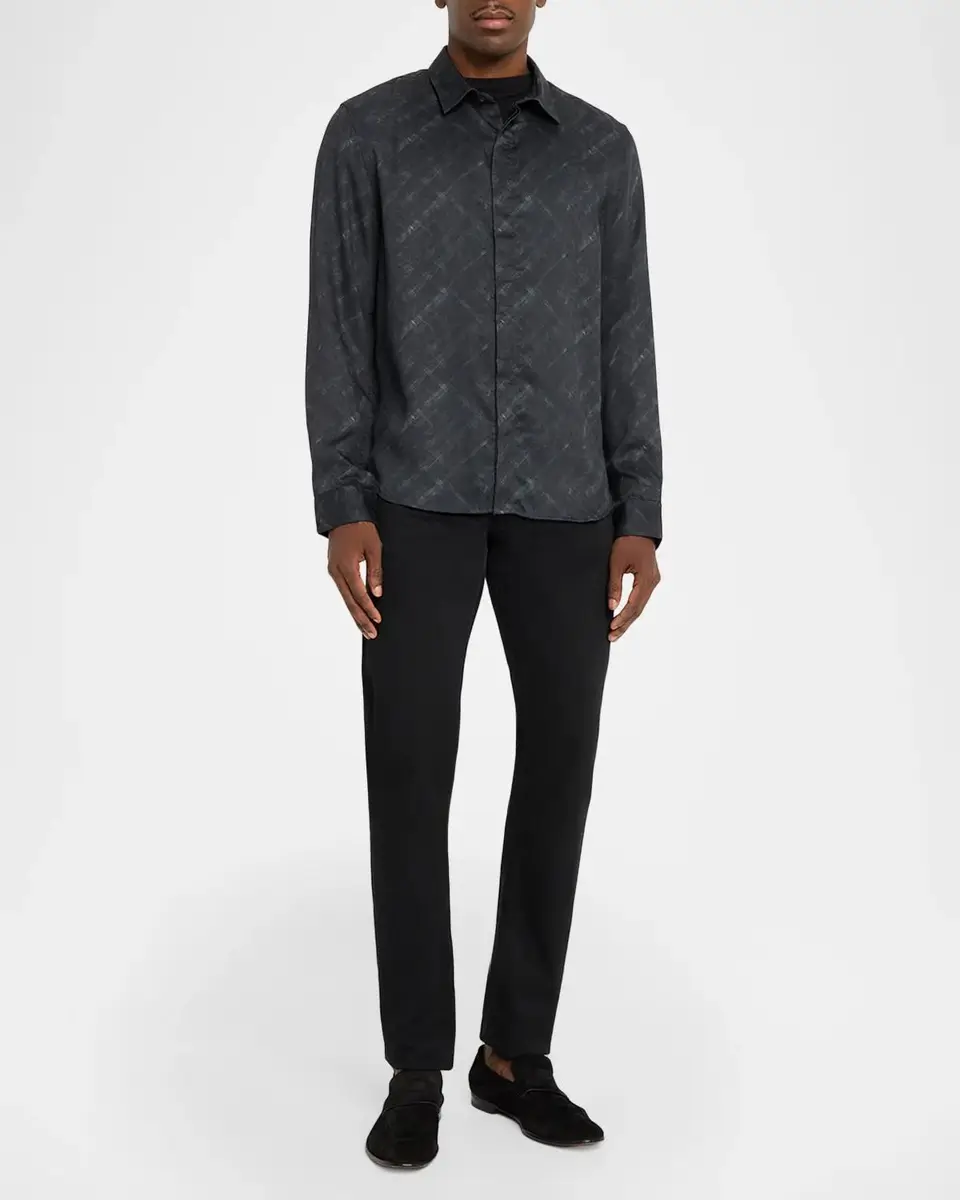 JOHN VARVATOS Men's Rodney Crosshatch Shirt | Thumbnail 2 JOHN VARVATOS Men's Rodney Crosshatch Shirt | Thumbnail 2