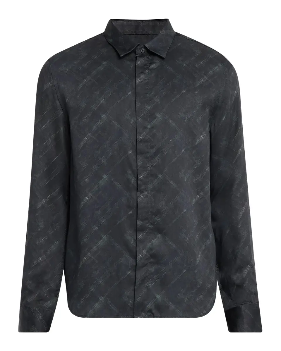 JOHN VARVATOS Men's Rodney Crosshatch Shirt