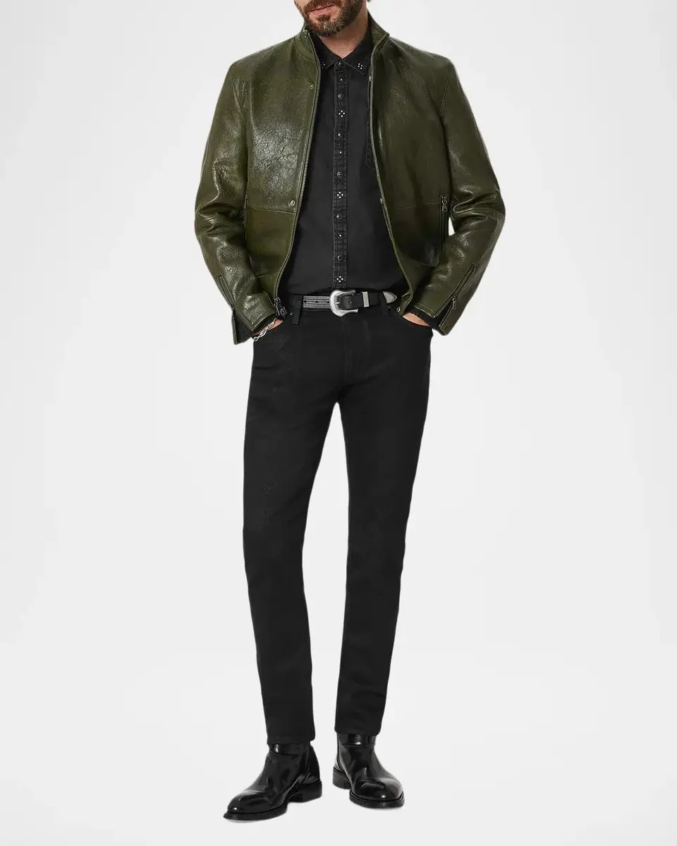 JOHN VARVATOS Men's Marshall Studded Western Shirt | Thumbnail 2 JOHN VARVATOS Men's Marshall Studded Western Shirt | Thumbnail 2