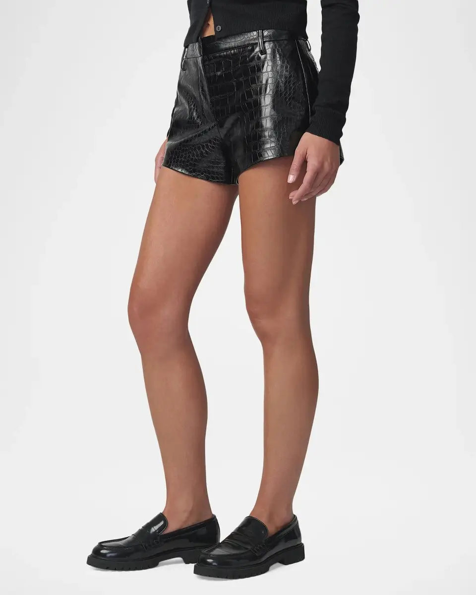 Joe's Jeans The Croc-Embossed Vegan Leather Shorts | Thumbnail 6 Joe's Jeans The Croc-Embossed Vegan Leather Shorts | Thumbnail 6