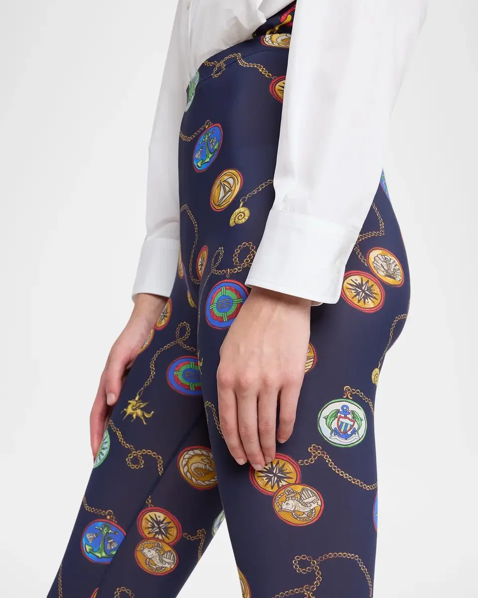 Etro Nautical-Print Jersey Ankle Leggings | Thumbnail 5