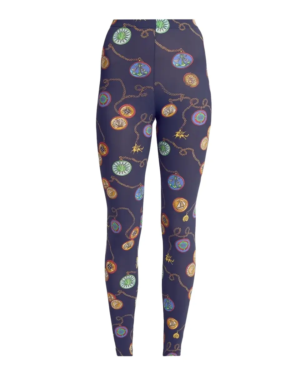 Nautical-Print Jersey Ankle Leggings Nautical-Print Jersey Ankle Leggings