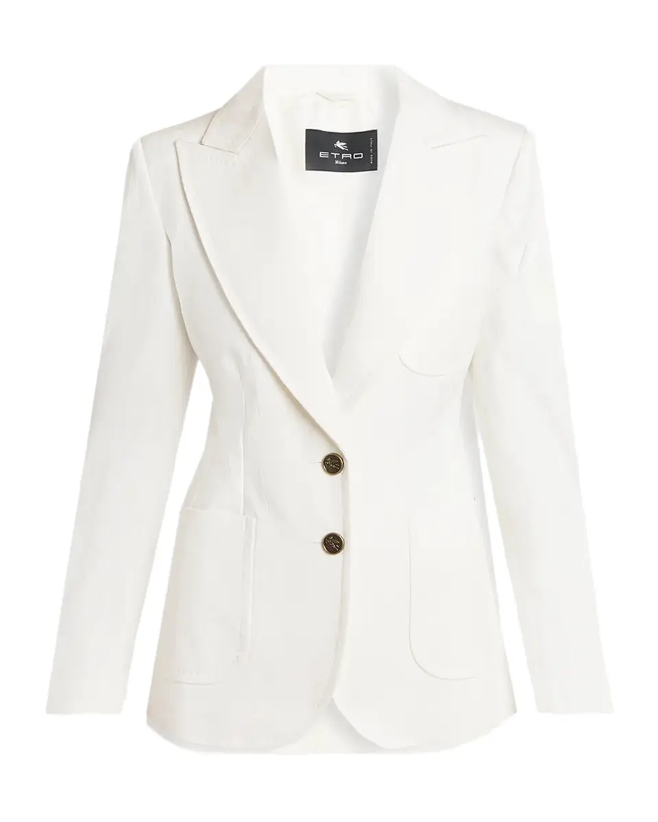Paisley Cotton Jacquard Single-Breasted Blazer Jacket Paisley Cotton Jacquard Single-Breasted Blazer Jacket