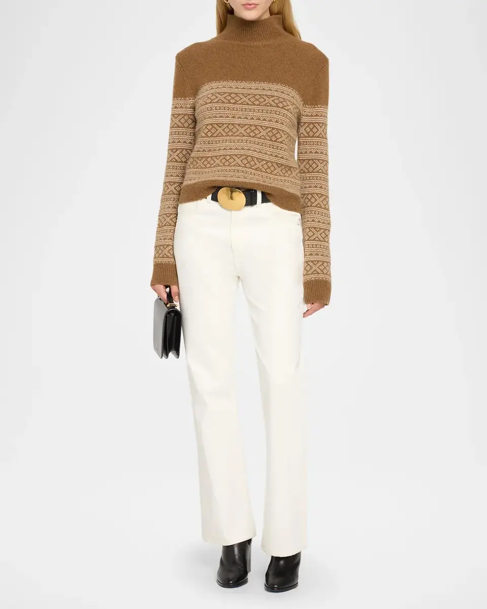 Nili Lotan Fellini Fair Isle Cashmere-Alpaca Turtleneck Sweater | Thumbnail 2