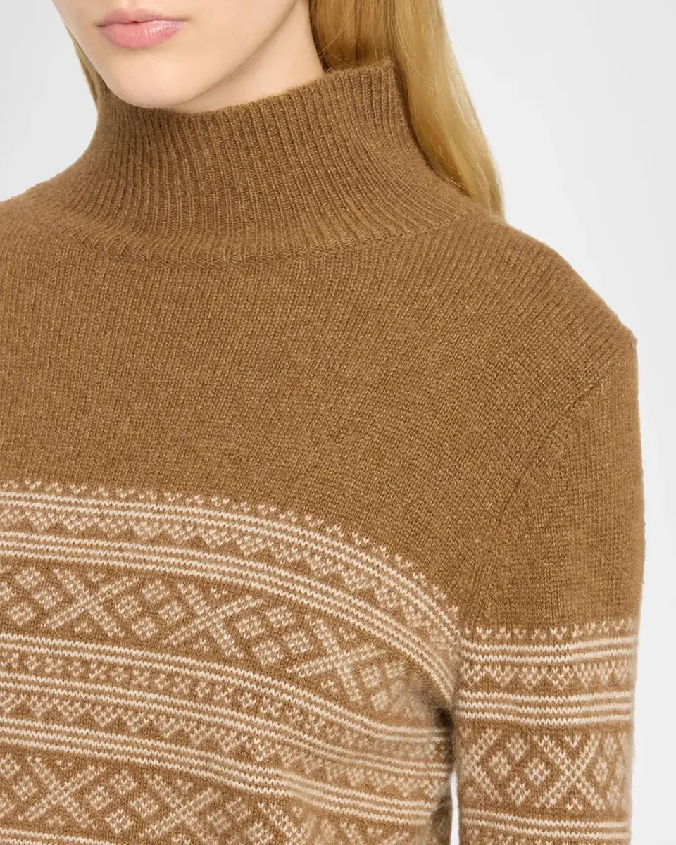 Nili Lotan Fellini Fair Isle Cashmere-Alpaca Turtleneck Sweater | Thumbnail 5