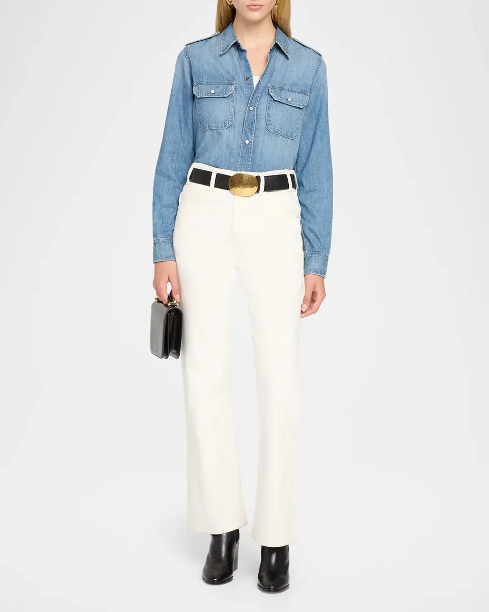 Nili Lotan Joan Mid Rise Kickflare Crop Jeans | Thumbnail 2 Nili Lotan Joan Mid Rise Kickflare Crop Jeans | Thumbnail 2
