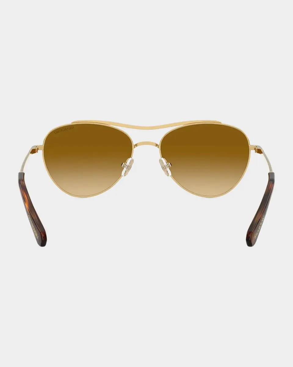 Swarovski 56MM Crystal-Embellished Aviator Sunglasses | Thumbnail 3 Swarovski 56MM Crystal-Embellished Aviator Sunglasses | Thumbnail 3
