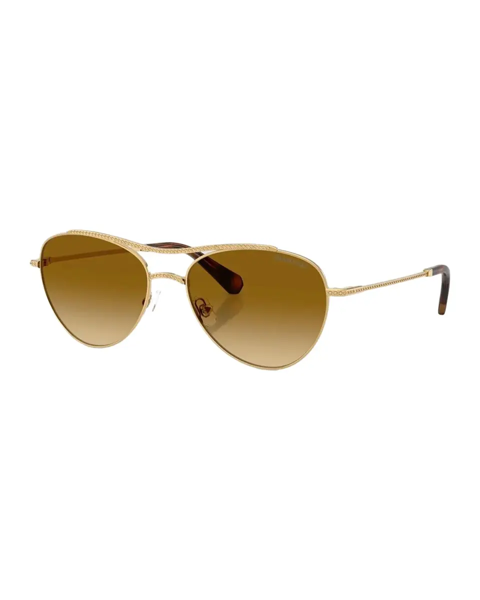 Swarovski 56MM Crystal-Embellished Aviator Sunglasses