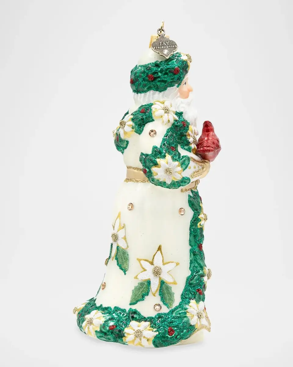 Jay Strongwater Floral Santa Ornament | Thumbnail 3 Jay Strongwater Floral Santa Ornament | Thumbnail 3