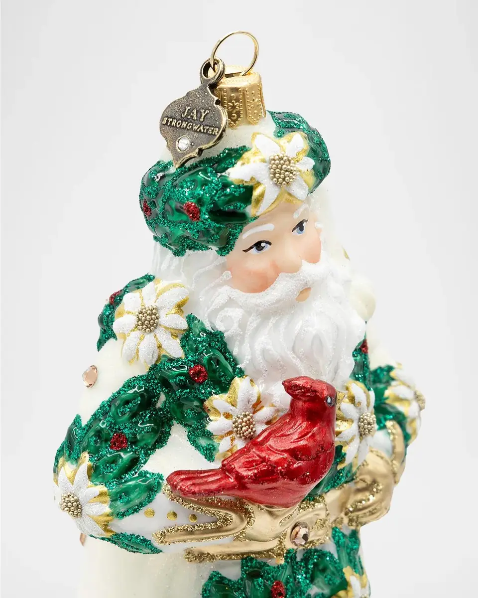 Jay Strongwater Floral Santa Ornament | Thumbnail 5 Jay Strongwater Floral Santa Ornament | Thumbnail 5