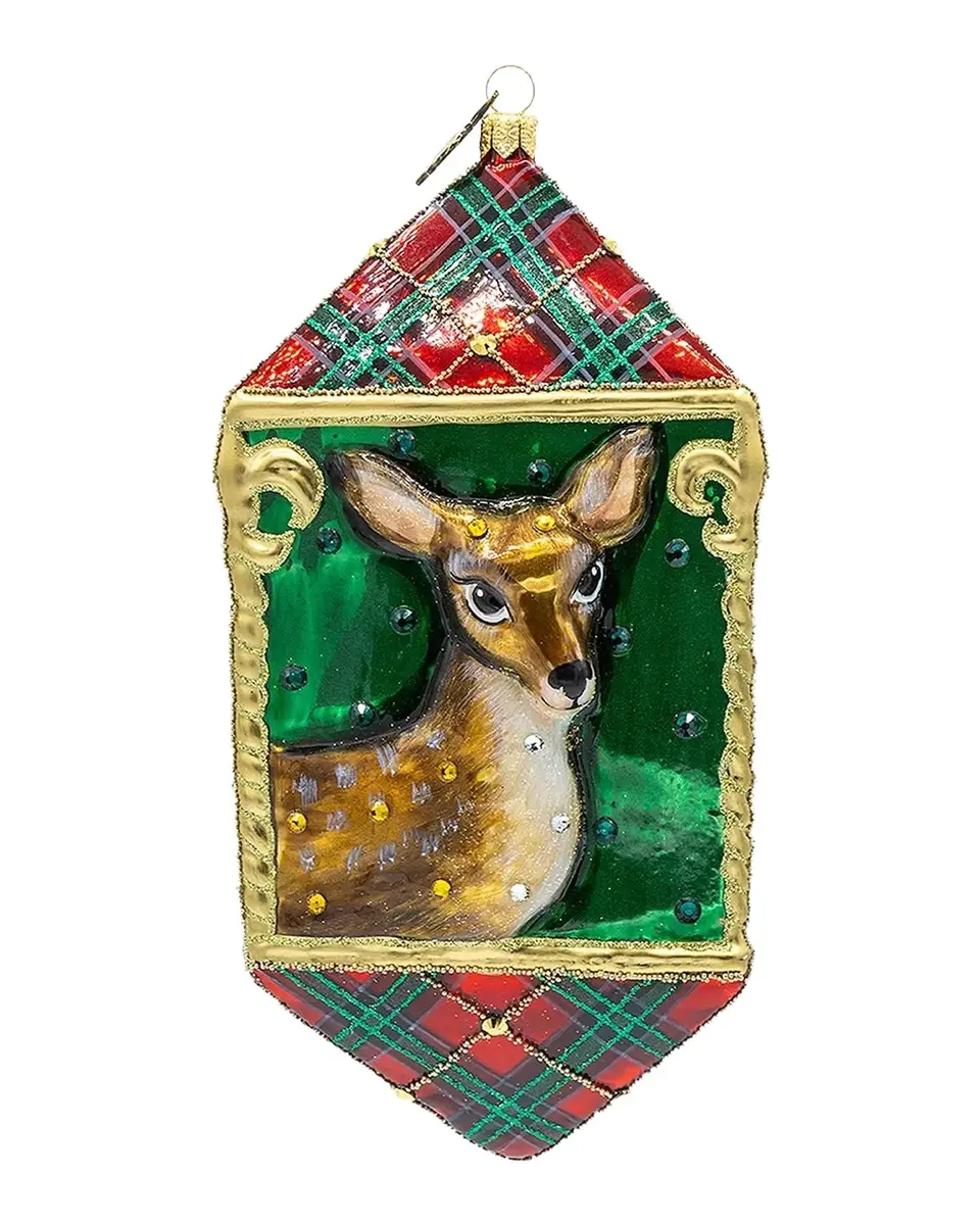 Plaid Woodland Animal Christmas Ornament Plaid Woodland Animal Christmas Ornament