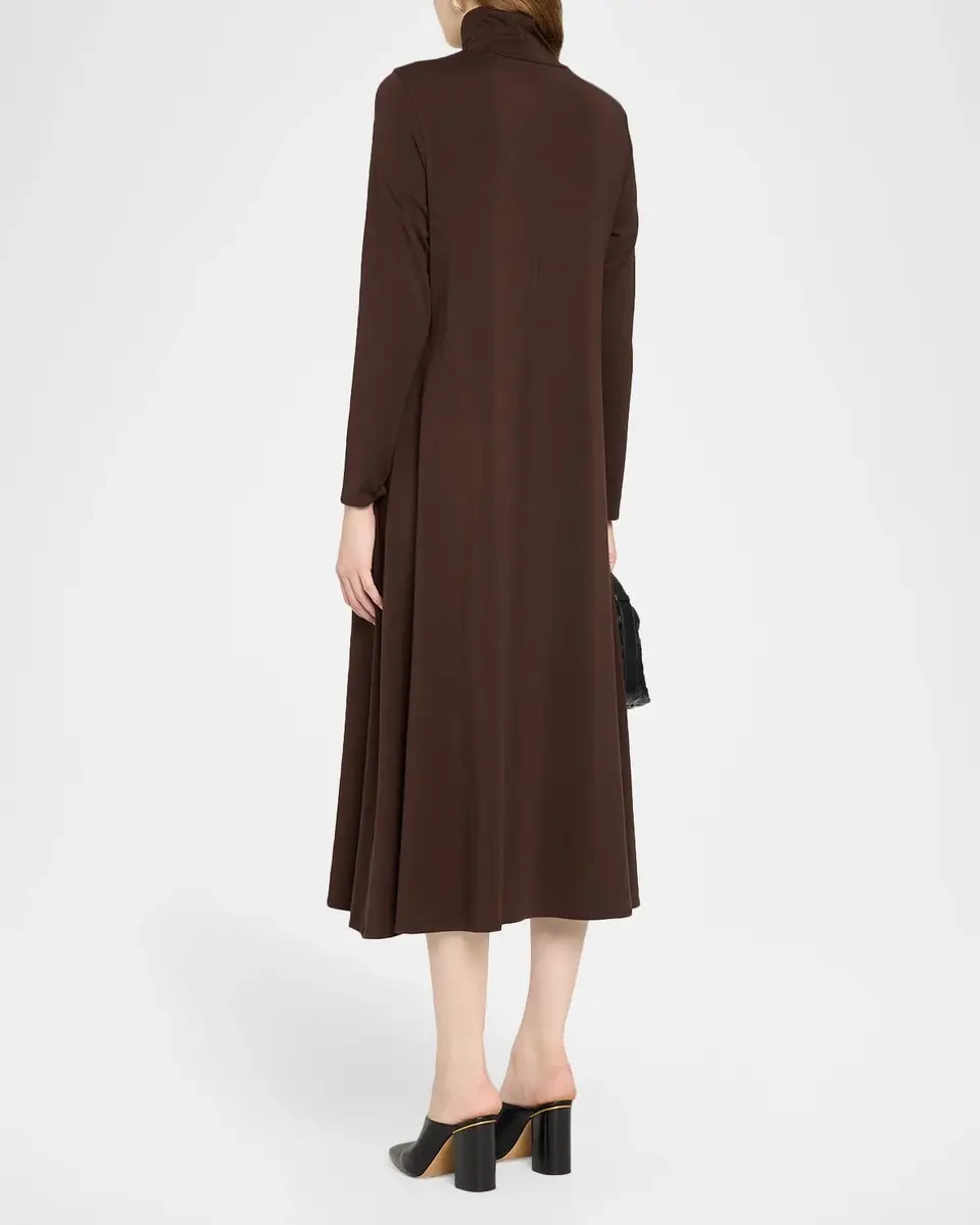 Eileen Fisher Turtleneck Jersey Midi Dress | Thumbnail 3 Eileen Fisher Turtleneck Jersey Midi Dress | Thumbnail 3