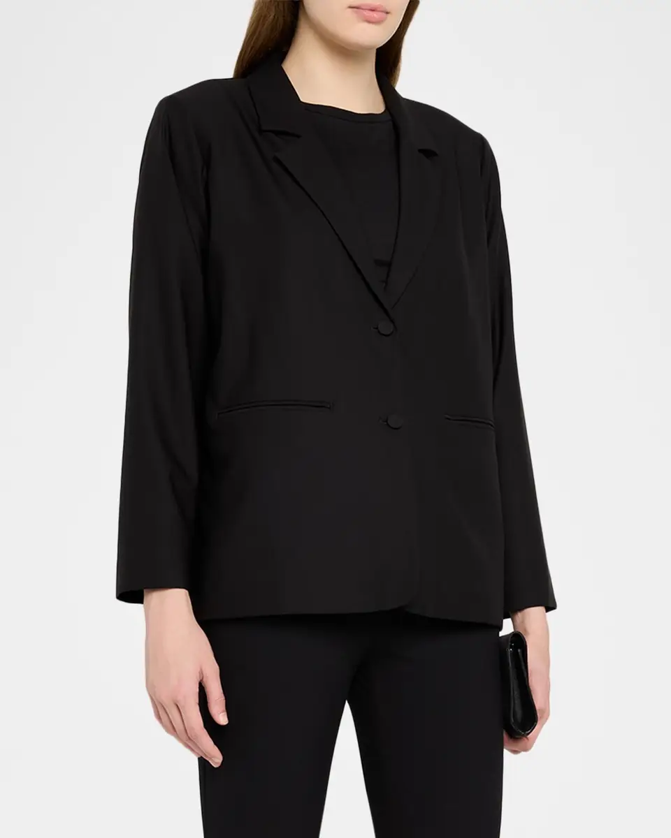 Eileen Fisher Woven Single-Breasted Blazer | Thumbnail 4 Eileen Fisher Woven Single-Breasted Blazer | Thumbnail 4