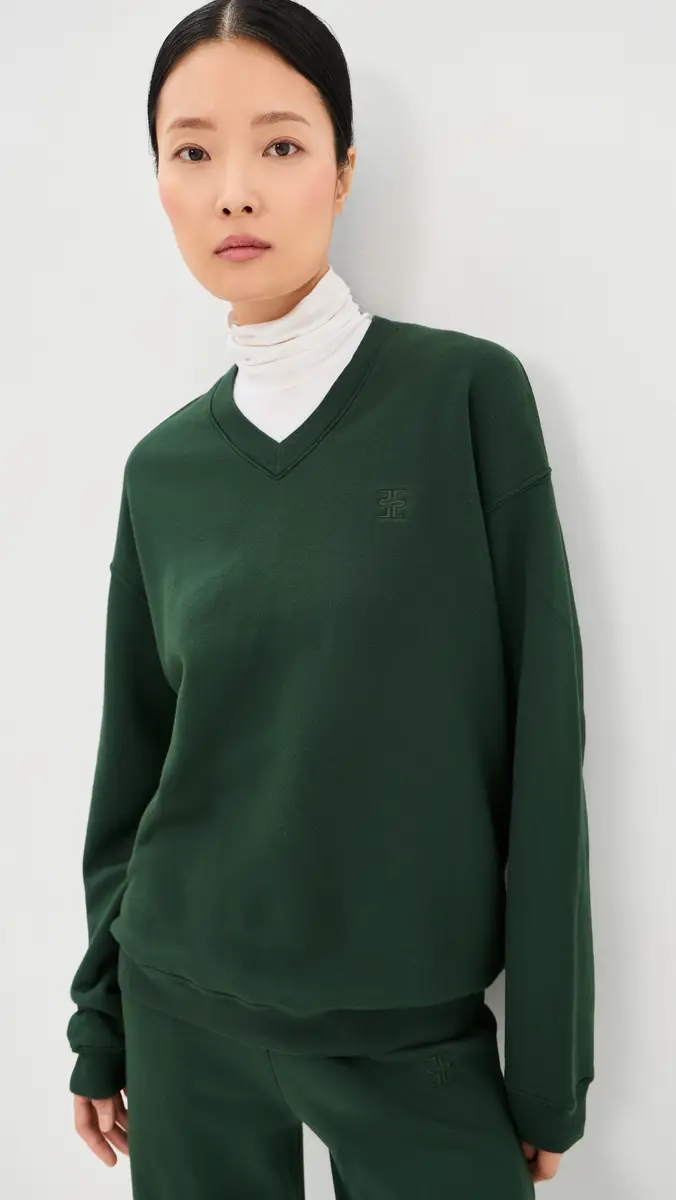 ÉTERNE Oversized V Neck Sweatshirt | Thumbnail 2 ÉTERNE Oversized V Neck Sweatshirt | Thumbnail 2