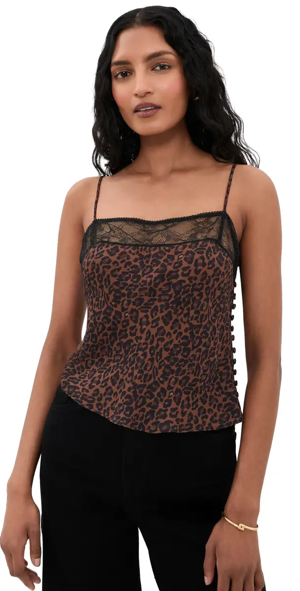 Frame The Lace Delphine Silk Camisole