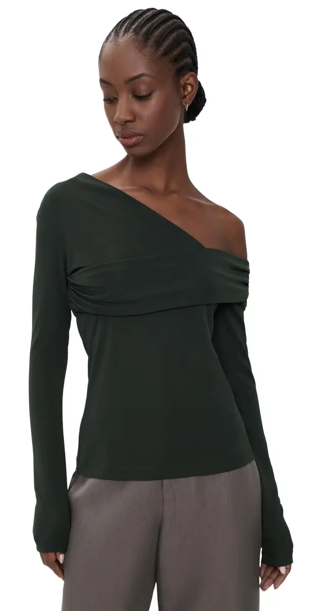Asymmetrical Neckline Top Asymmetrical Neckline Top